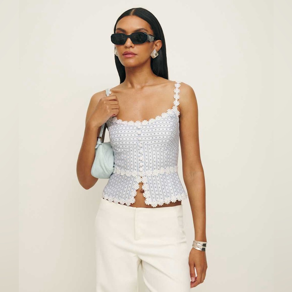 Reformation Minna Linen Top